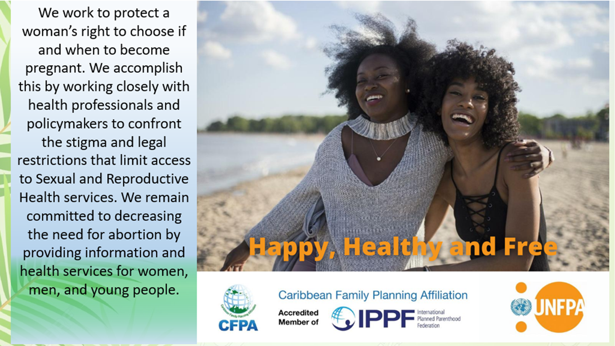 Happy, Healthy and Free – CFPA sexual and reproductive health campaign